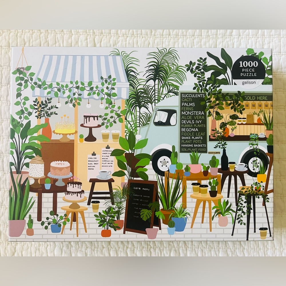 Galison 1000 Piece Jigsaw Puzzle Plant Cafe